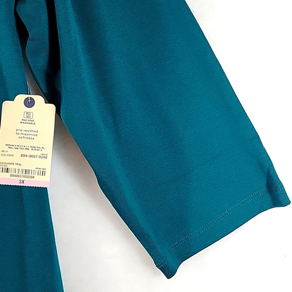 NWT St John's Bay Essential Tee Cotton Top SIZE 3X - Picture 5 of 6